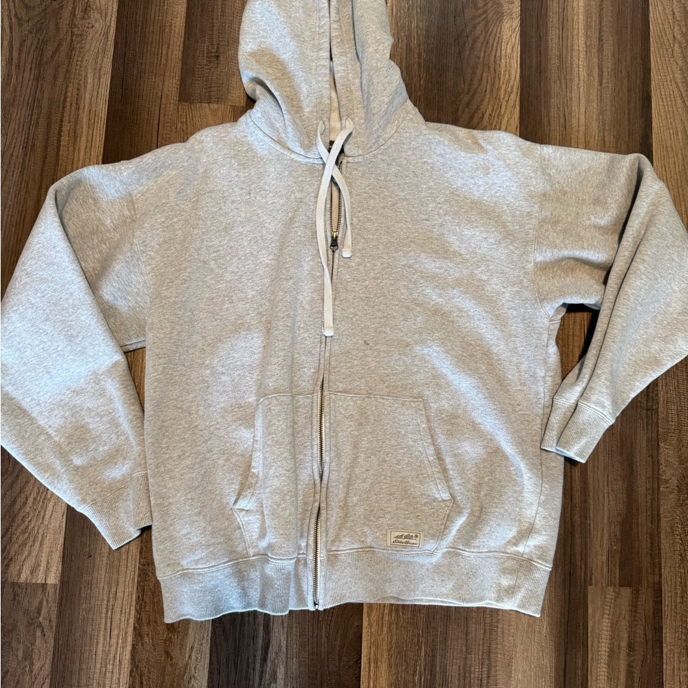 Eddie Bauer Heather Gray Fleece Pullover